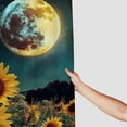 thumbnail image 3 of Creowell Sunflowers Full Moon Space Art Pretty Shower Curtain Bathroom Decor 100% Polyester Chic Modern Shower Curtain with Hooks 69x72, 3 of 7