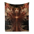thumbnail image 1 of Fractal Soft Flannel Fleece Blanket, Gothic Medieval Heraldic Ornamental Background Middle Age Knight Aged Artwork Print, Cozy Plush for Indoor and Outdoor Use, 50" x 60", Multicolor, by Ambesonne, 1 of 6