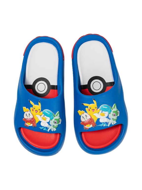 Pokemon Little & Big Boys Comfort Slide Sandals