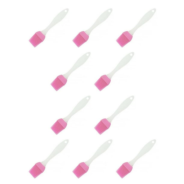 Bearachild Cepillo de aceite resistente a la congelación, buena flexibilidad, herramienta ligera para barbacoa, accesorios de cocina para el Rosa roja 10piezas