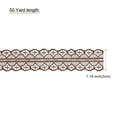 thumbnail image 2 of Unique Bargains 1.2 Inch Wide 50 Yard Lace Ribbon Floral Pattern Brown Lace Trim Ribbon for Gift Wrapping, Wedding Decor, 2 of 5