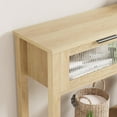 thumbnail image 2 of Accreate Entry Table Wooden Console Table with 2 Glass Drawers Stylish Versatile Storage Solution, 2 of 6