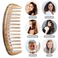 thumbnail image 5 of Peine de dientes anchos, peine de dientes anchos de sándalo extra grande, peine de sándalo desenredante para cabello rizado y seco, antiestático, 5 of 5