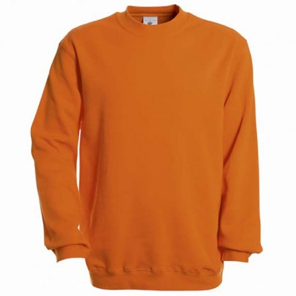 B&C - Sudadera básica con cuello redondo Corte moderno mangas Set In Hombre caballero (Naranja calabaza)