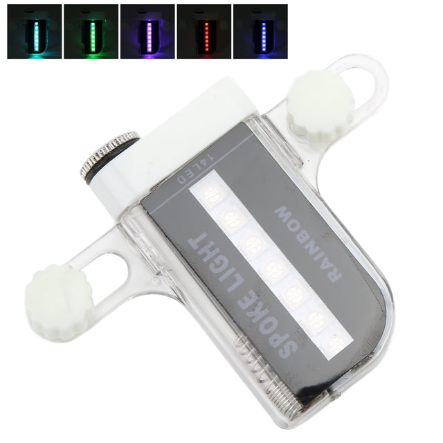 Spptty LED Bike Wheel Light,Bicycle Frame LED Light,LED Bike Wheel Light Double Sided Waterproof 14 Colorful LEDs Bicycle Spoke Light For Night Driving