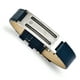 Cuir Bleu en Acier Inoxydable avec Fil Boucle Ajustable Bracelet 8.25in – image 1 sur 2