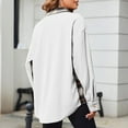 thumbnail image 4 of Patlollav Women Winter Cardigan Lattice Splice Pocket Buttons Long Sleeve Casual Coat Outwears, 4 of 7