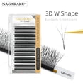 thumbnail image 1 of NAGARAKU 3D W Extensión De Pestañas En Forma De 12 Líneas Negro Mate, 1 of 3
