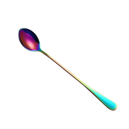 

Kitchen Gadgets Colorful Spoon Long Handle Spoons Flatware Coffee Drinking Tools Kitchen Gadget Kitchen Organization and Storage