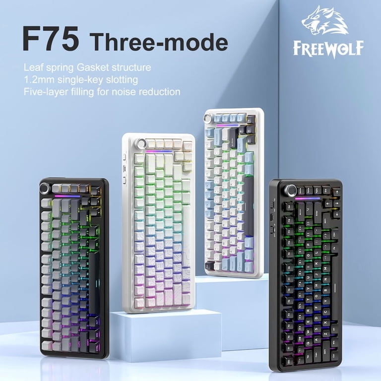 FREEWOLF F75 キーボード FREEWOLF F75 Wireless Gaming Keyboard AULA F75 Same Model,75