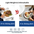 thumbnail image 5 of Dayedo White 10 inch Feast Plate, Ceramic Salad Plate (6-piece Set), 5 of 8
