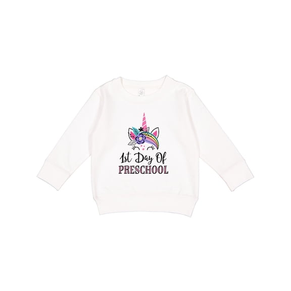 Inktastic 1st Day of Preschool Unicorn Back to School Toddler Sweatshirt