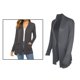 thumbnail image 4 of Cárdigan de punto de gran tamaño de manga larga con frente abierto para mujer para protegers de para proteger para casual, diario, vacaciones, oficina, hogar, Gris XXL Yinane abrigo abrigo, 4 of 8