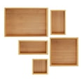 thumbnail image 4 of Seville Classics Bamboo Premium Organizer Storage Bins for Kitchen Silverware, Pantry, Closet, Office Desk, Pens, Utensils, Makeup, K Cup, Bamboo, Bin Set (5 Piece), 4 of 15
