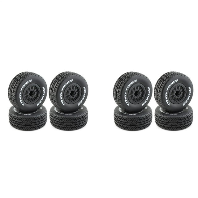 8 Uds 112Mm 1/10 NeumáTicos de CamióN de Recorrido Corto Rueda con HexáGono de 12Mm para Coche Slash Arrma SENTON VKAR 10SC RC