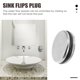 thumbnail image 3 of 35mm Press Bounce Basin Pop-up Drain Filter Stainless Steel Bathroom Shower Sink Filter Plug Hair Extension Bath Plug Bathroom, 3 of 11