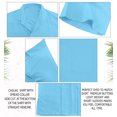 thumbnail image 6 of LA LEELA Men's Solid Beach Shirts Casual Short Sleeve Button Down Shirts Hawaiian Shirt for Men XL Sky, Plain, 6 of 6