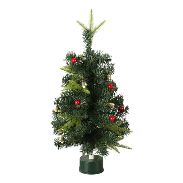 Pequeño árbol de Navidad, centro de mesa, regalo de Navidad con luces LED decorativas Estilo D
