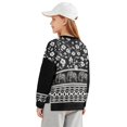 thumbnail image 2 of Xoenoiee Elphant Flower Aztec American Tribal Print Girls Sweatshirt Lightweight Crewneck Pullover Long Sleeve Top Shirts with Side Slits for Running Hiking Workout, Size 13-14 Years, 2 of 7