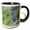 Black/White, variant on 3drose, Wyoming, Yellowstone National Park, Great Gray Owl Hunting from Rock., 11oz Two-tone Yellow Mug