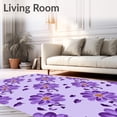 thumbnail image 2 of ODIKA 2'x3' Machine Washable Non-Slip Area Rug, Ethereal Lilac Blossom Cascade High Traffic Rug, Purple, 730756, 2 of 7