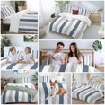 thumbnail image 6 of Blue Gray Striped Bedding 3 Piece Duvet Cover Set Twin Size, Farmhouse Stripe Art Soft Microfiber Comforter Cover with Zipper Closure & Pillowcases, Wrinkle & FadeResistant Quilt Cover, 6 of 9