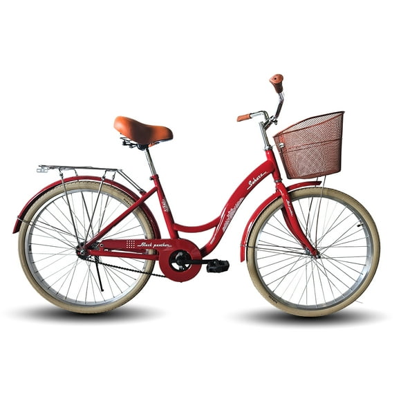 Bicicleta Black Panther Sahara R26 Canasta Rojo