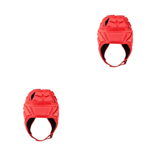 Protector de cabeza Toystoory casco duradero para fútbol y rugby rojo S 2piezas