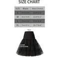 thumbnail image 4 of GYUJNB Women's 50s Petticoat Vintage Black Tulle Petticoat Puffy Tutu Skirts Crinoline Ballet Underskirts Half, 4 of 7