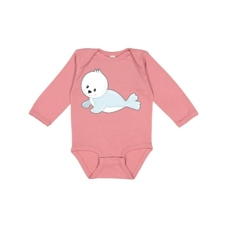 

Inktastic Baby Seal Gift Baby Boy or Baby Girl Long Sleeve Bodysuit