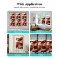 thumbnail image 6 of Window Privacy Film Red Boho Geometric Stained Glass Window Film Decorative Sun Block Window Cover Modern Abstract Art Window Clings Static Adhesive Sticker for Bathroom 35.4"x78.7", 6 of 7