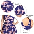 thumbnail image 4 of Trajes de baño de dos piezas para mujer, tallas grandes, con control de barriga, trajes de baño, flores azules Zhivalor BST3000597-1, 4 of 6