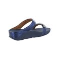 thumbnail image 3 of Fitflop Womens Fino Bejewelled Leather Slide Shoes, Meteor Blue, US 8, 3 of 3