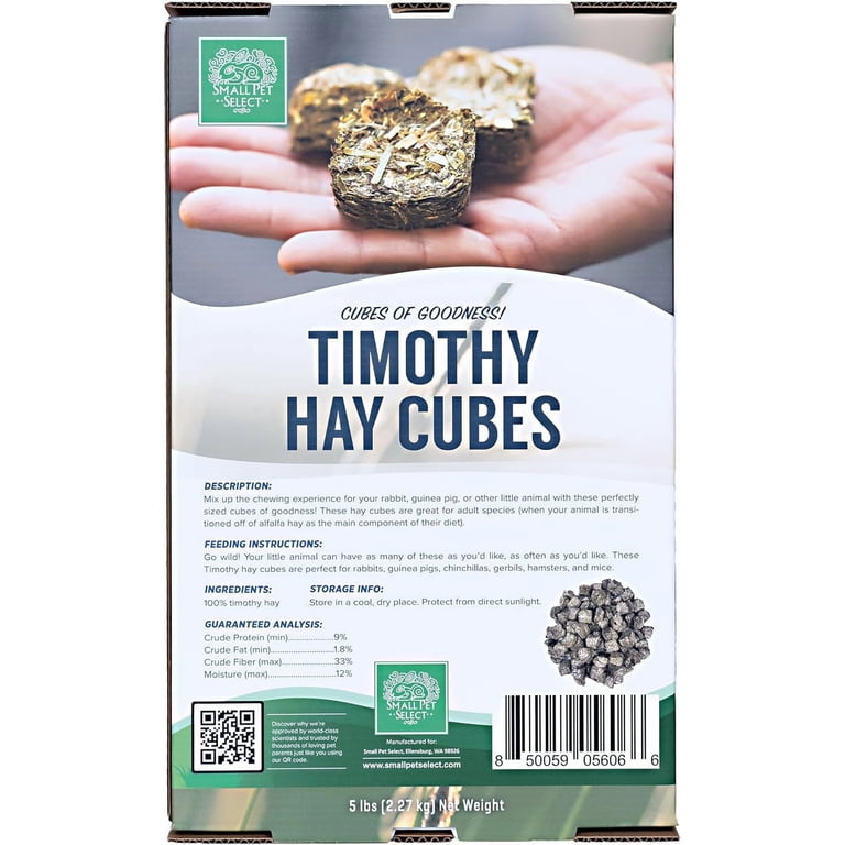 Small Pet Select Straight Timothy Hay Cubes, 5 Lbs photo 4