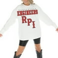 thumbnail image 2 of Women's Gameday Couture White Rensselaer Polytechnic Institute Engineers Big Goals Oversized Long Sleeve T-Shirt, 2 of 5