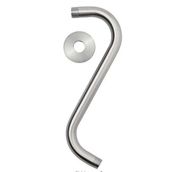 11 In S Style Shower Arm And Brushed Nickel Finish By Homewerks Worldwide