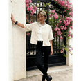 thumbnail image 2 of Lentta Women's Short Sleeve Cardigan Button Down Summer Knitted Cropped Sweater Top, 2 of 7