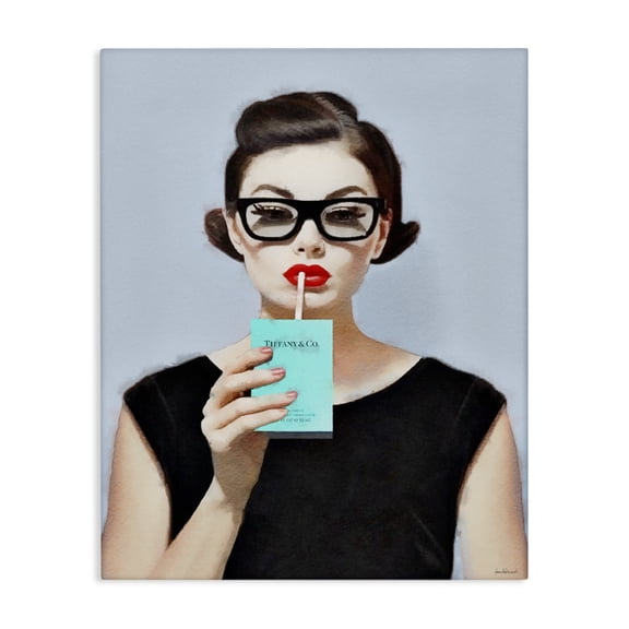 Stupell Industries Art Deco Girl with Glam Drink Canvas Art, 24 x 30, by Amanda Greenwood
