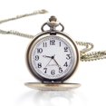 thumbnail image 2 of Vintage Pocket Watch Smooth Quartz Pocket Watch with Chain Number Pocket Watch Antique Pocket Watch for Men Dad Birthday Bronze, 2 of 5