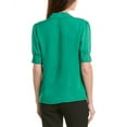 thumbnail image 2 of Elie Tahari womens  The Aram Crochet-Trim Silk Blouse, l, Green, 2 of 3