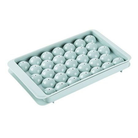 

VeliToy Cube Tray with Lid Cute Ice Tray Easy Release Ice Maker Tea Liquor Sweet Ice Cream Durable with Holes(Blue Round)