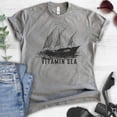 thumbnail image 2 of Sailing Vitamin Sea T-shirt, Unisex Women's Men's Shirt, Summer Shirt, Sailboat Shirt, Sailing Shirt, Dark Heather Gray, Small, 2 of 6