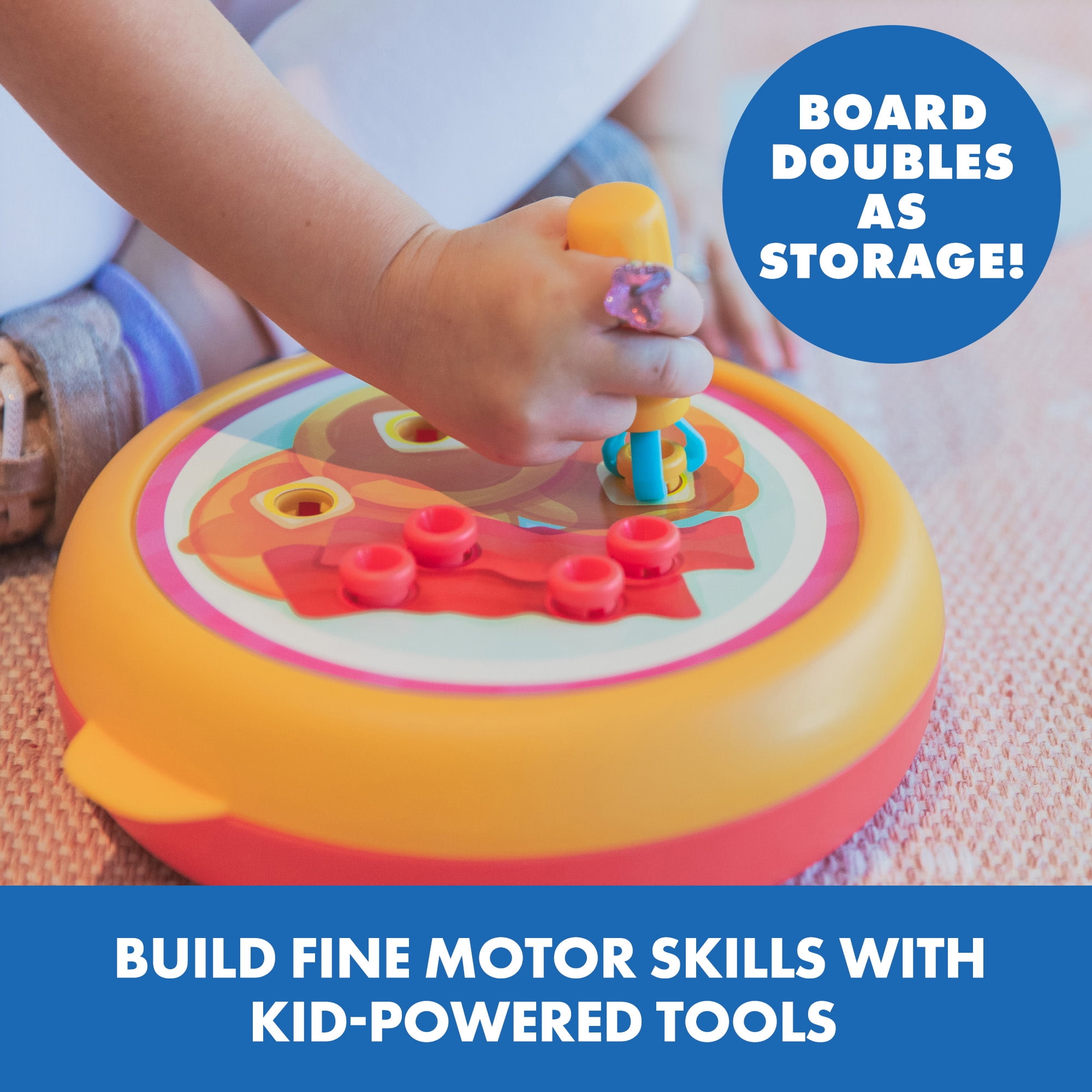 Educational Insights Design and Drill Rivet Pop Workshop, Kids Tool Set, Ages 3 and up