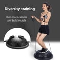 thumbnail image 2 of Pelota de equilibrio de 46 cm con bandas de resistencia y bomba de pie, gruesa y a prueba de explosiones, para yoga, pilates, fitness y entrenamiento en casa., 2 of 5