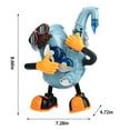 thumbnail image 3 of Light Blue Interactive Rocking Robot Toy With Light Music Saxophone Style, Educational Childrens Fun Gift, 3 of 8