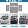 thumbnail image 6 of Garronmavis Retro Hippie Floral Recliner Cover Washable Stretch Recliner Chair Cover 1 Seat Furniture Protector with Elastic Bottom for Dog,Kids, 6 of 7