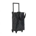 thumbnail image 1 of Carrito de compras plegable y portátil, de tela Oxford, con ruedas y asa extensible para viajes, color negro, 1 of 12