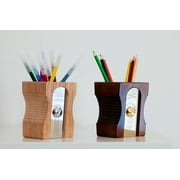 Suck UK Wooden Pen Holder | Desk Organizer & Pencil Pot | Novelty Sharpener