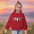 thumbnail image 4 of Tenue de Noël pour Garçons et Filles, Chandail en Coton à Col Rond Imprimé de Lettres, Chandail à Manches Longues, Hauts de Fête de Noël 2024 (2-3 Ans, Rouge 01), 4 of 4
