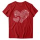thumbnail image 2 of RKSTN Women's Valentine's Day Cotton T Shirts Oversized Crewneck Valentine Graphic Print Short Sleeve Shirt Pullover Tops Womens Casual Round Neck Plus Size Loose Fits Comfy Summer Baisc Tee Shirts, 2 of 8